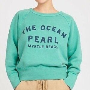 J. Crew The Ocean Pearl Myrtle Beach Graphic Cropped Sweatshirt Size Small